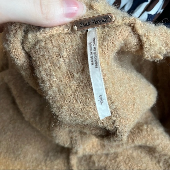 Free People Phantom Cardigan Size Small Camel Mohair Duster FLAWED. - Picture 7 of 10